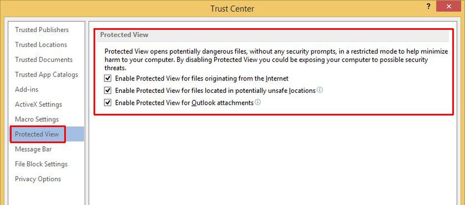 make sure i am in protected view in microsoft word for mac